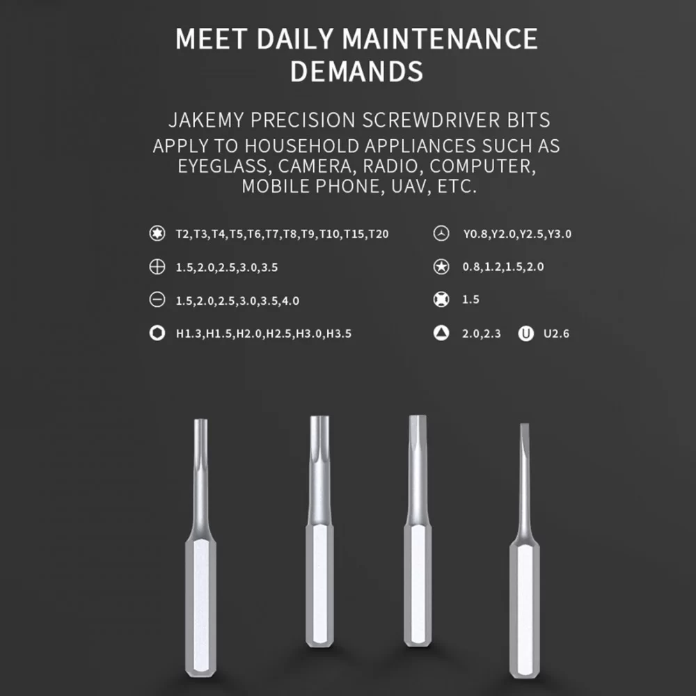 Picture of JAKEMY JM-Y03 Plus 43 in 1 Household Portable Mini Cordless Precision Rechargeable Electric Screwdriver Set